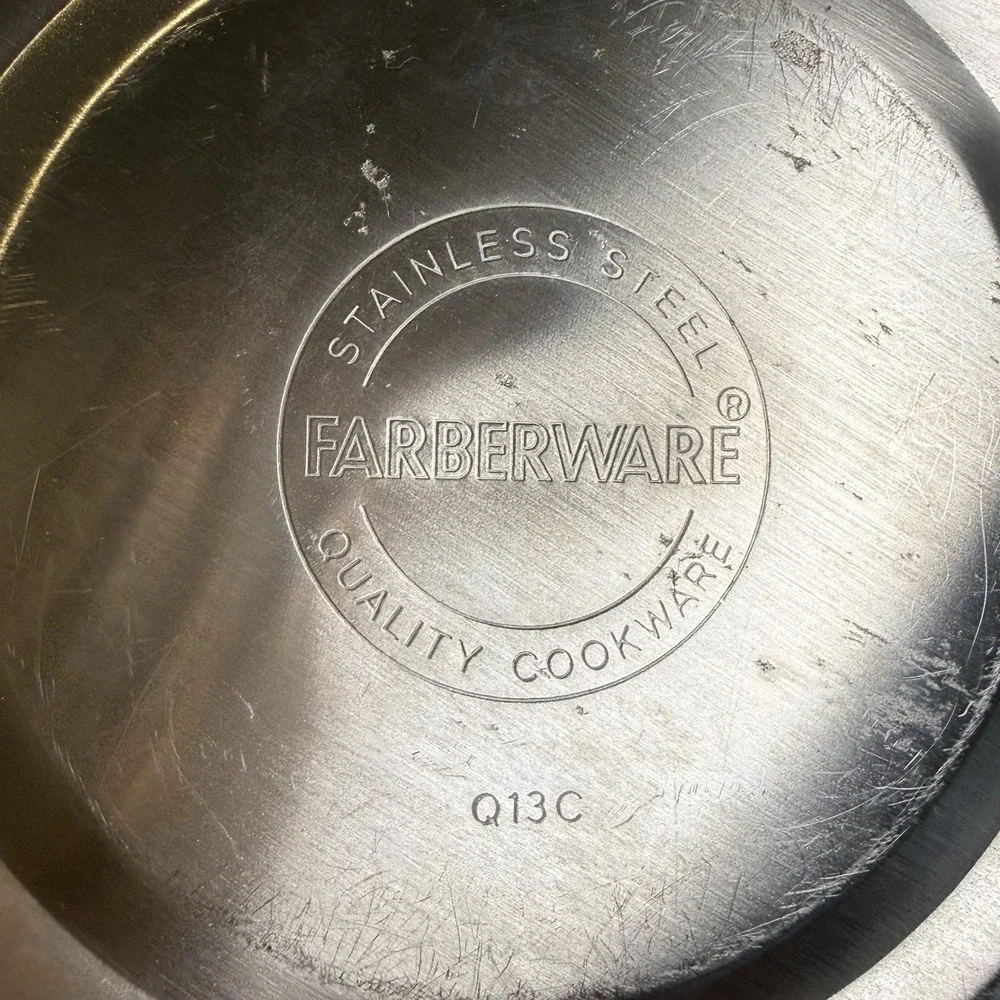 Farberware Q13C Stainless Steel 2.3 Qt Whistling Tea Kettle Black Handle
